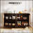 Rattan Wood Yellow Sideboard Buffet Cabinet With Handwoven Doors, Perfect For Modern And Elegant Storage Solutions (Set Of 2)