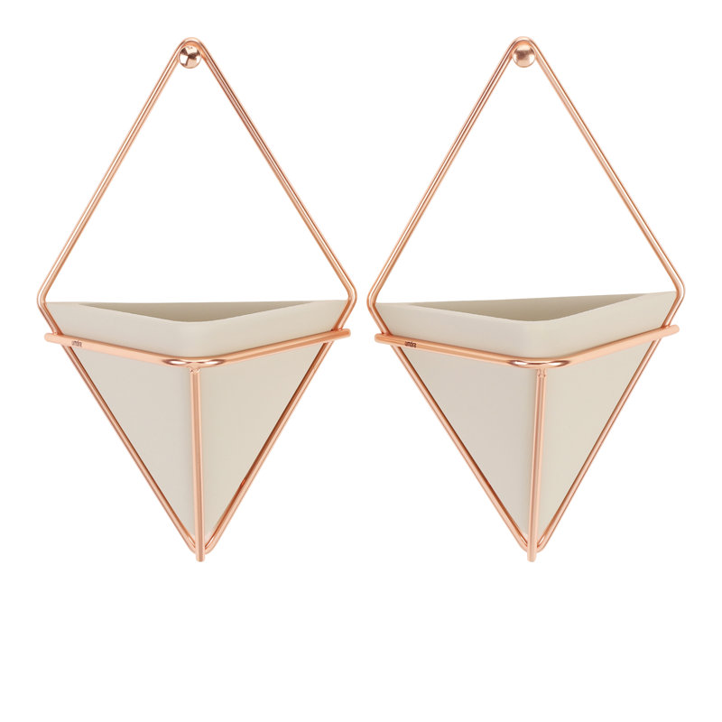 Umbra Trigg Wall Display, Concrete/Copper, 7.24" H x 4.5" W x 2.8" D