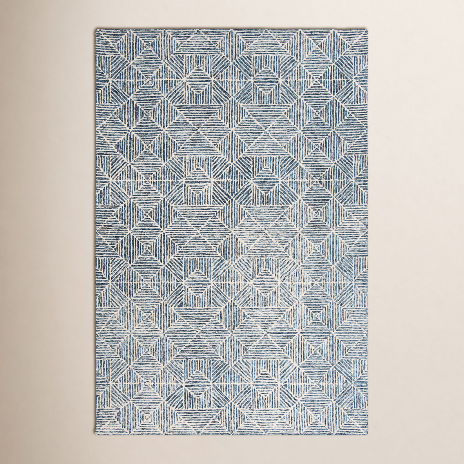 Linsly Handmade Rug, Rectangle 6' x 9'