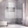 Unidoor Plus 44" W x 34.375" D x 72" H Frameless Pivot Rectangle Shower Enclosure with Fixed Panel