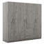 Rangement pour garde-robe en bois à 6 portes avec 6 grands tiroirs-2093193269