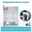 Mirrored Bathroom Cabinets with Mirror and 3 Adjustable Shelves