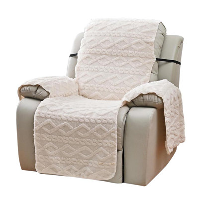Housses de fauteuil inclinable moelleuses, housse de fauteuil inclinable en jacquard 3D, housse de protection de mobilier de chaise de chien antidérapante avec sangles élastiques pour animaux de compagnie, chiens