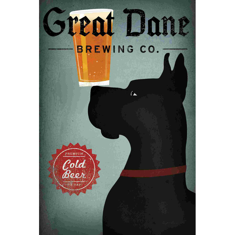 «Great Dane Brewing Co» par Lisa Audit - impression sur toile tendue, L 12 po x H 18 po