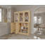 Vaisselier 100% bois massif 48,5 po avec portes en verre dépoli massif et tablettes réglables-235882898