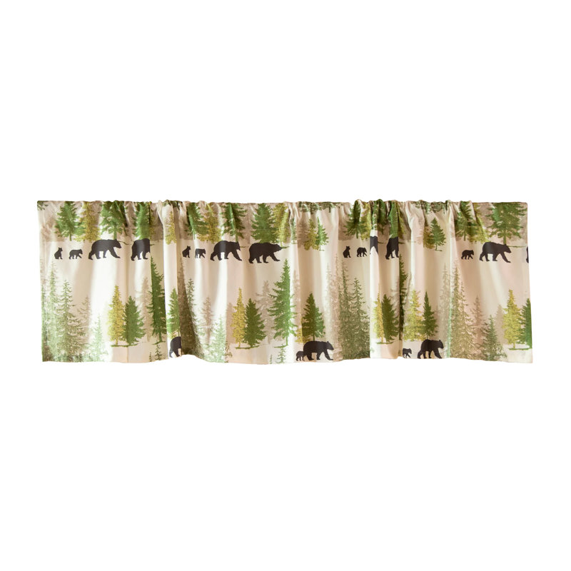 Pine Wilderness Rustic Tab Top Window Valance 18" x 84"
