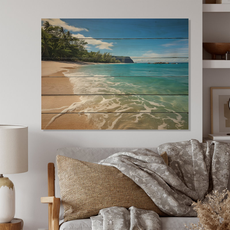 Hawaii Golden Shores II sur impression sur bois, H 24 po x l 32 po x P 0,78 po