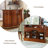 68.9"Retro Delicacy Solid Wood Bar Table With a Marble Top