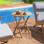  2 tables d'appoint pour l'extérieur avec plateau à lattes et table basse en X-714927527