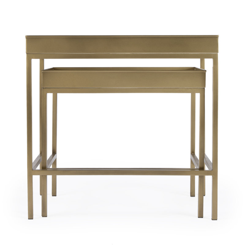 Lenny 2 Piece Glass Nesting Tables