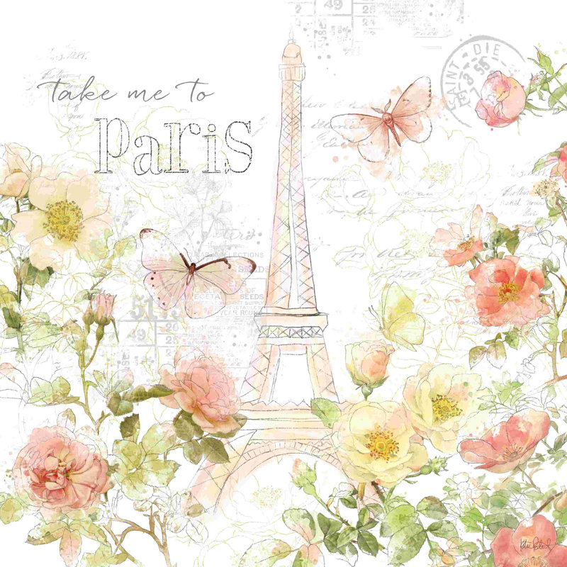 Paris II - peinture sur toile tendue, H 12 po x l 12 po, Non, Toile tendue