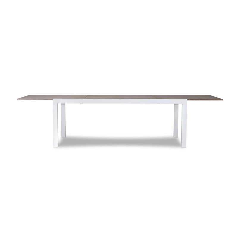 Dune Outdoor Dining Table, Barnwood, White