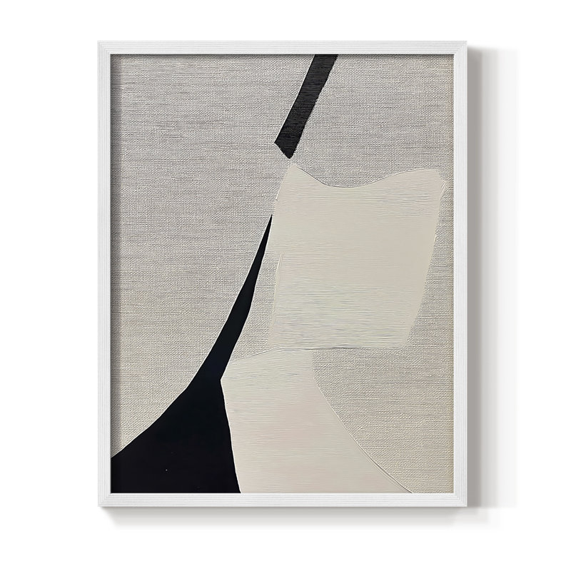 "ABSTRACT Series DCXL III" par J Paul, Blanc / Blanc, H 15 po x l 12 po