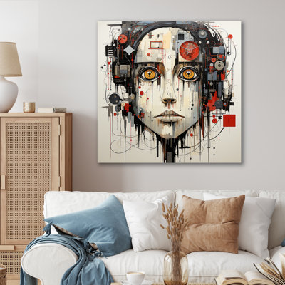Robotic Minimalisme Portrait - Robot grand art mural