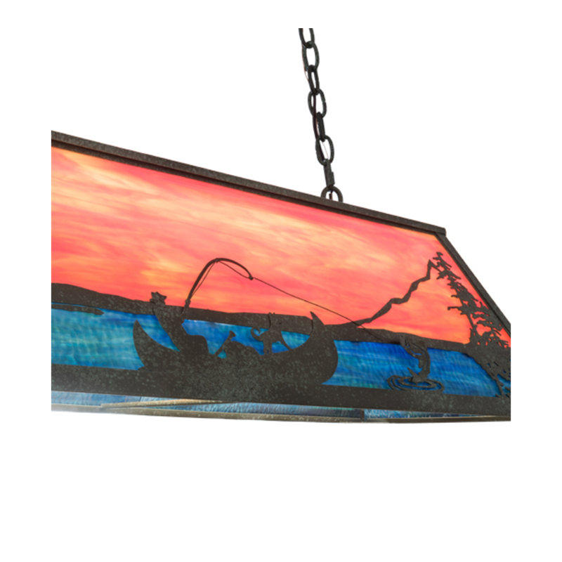 Trout And Fisherman 6 - Light Pendant