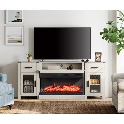 17 Stories Fireplace TV Stand Set For Ups To 85 Inch TV