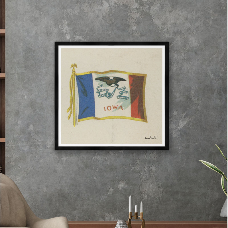 Iowa Print, Black Framed