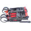 Chariot d'extérieur robuste - Chariot utilitaire pliable avec poignées réglables et cadre de rangement arrière (noir + rouge polyvalent)
