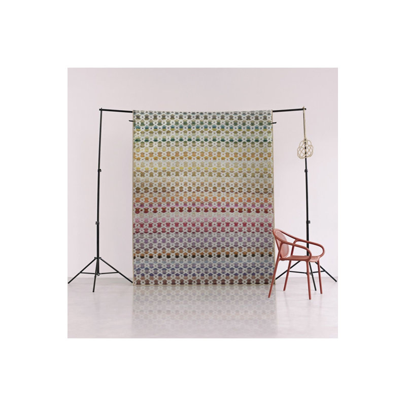 Tapis décoratif multicolore à motif géométrique mixte, Tapis de couloir 3 pi 3 po x 6 pi 7 po