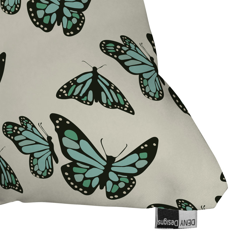 Coussin papillons monarch, 16 po x 16 po