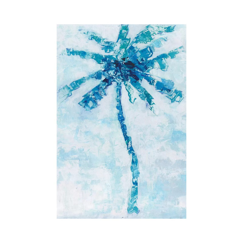 Cool Palm I by Sally Swatland - Wrapped Canvas Print, 20.32 cm H x 30.48 cm W