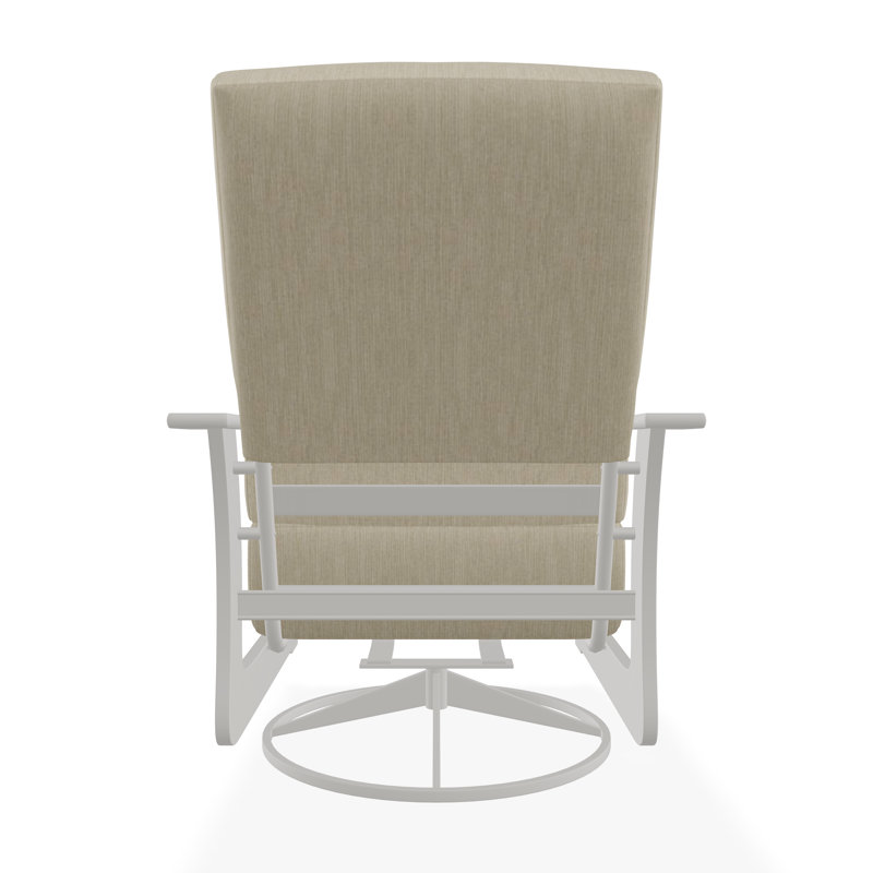 St. Catherine Marine Grade Polymer Deep Seating Cushion Swivel Rocker, Snow, Huskie