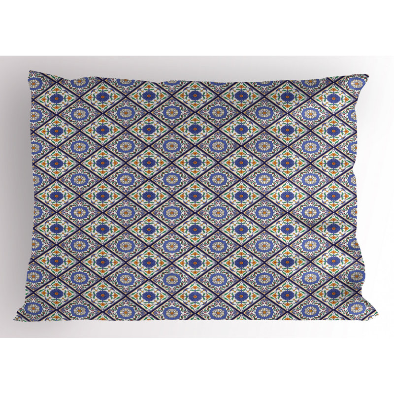 Classical Polyester Geometric Sham Set, Twin