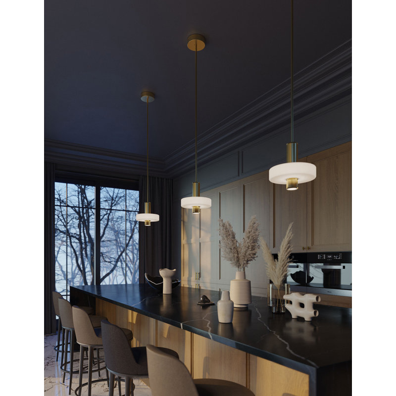 Sydney 10'' LED Pendant Light, Light Antique Brass