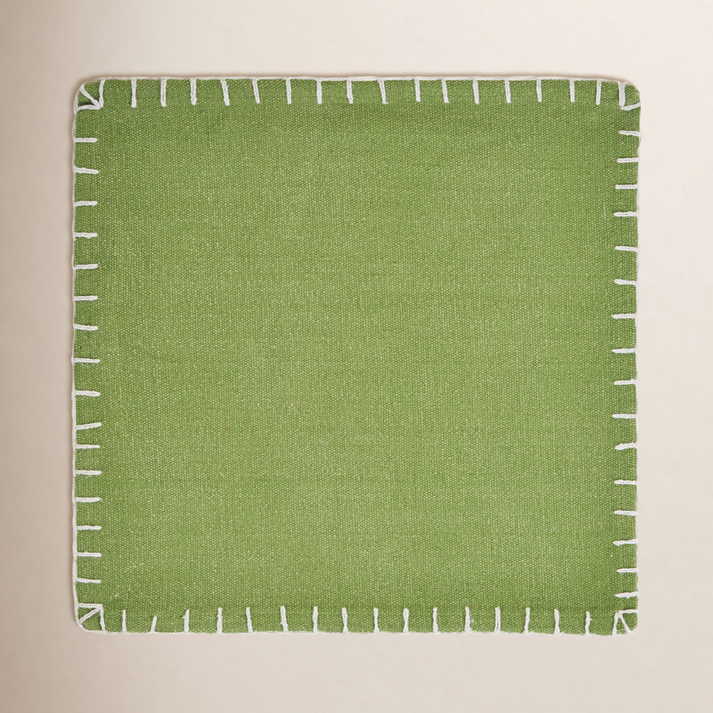 Nabi Embroidered Edge 15" Placemat, Green