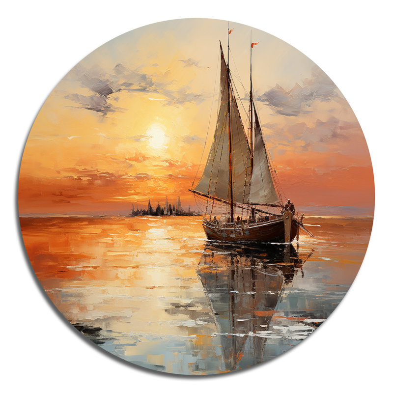 Ameela - transport rond, art en métal, H 16 po x l 16 po