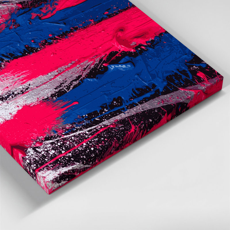 «Neo Expressionism 27», art mural sur toile mauve, H 8 po x l 10 po
