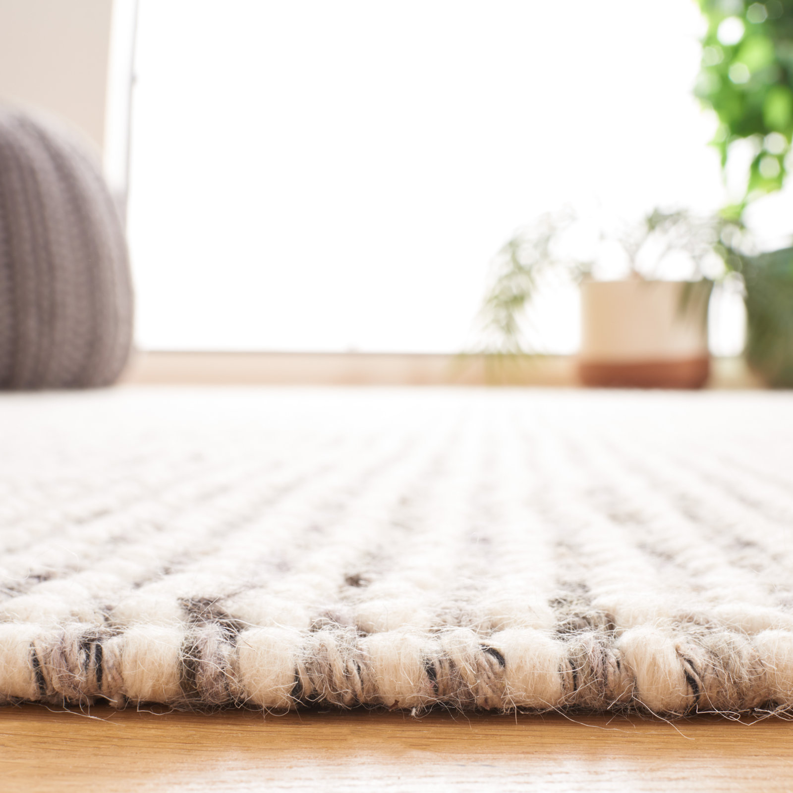 Kava Grey Black Rug, Rectangle 4' x 6'
