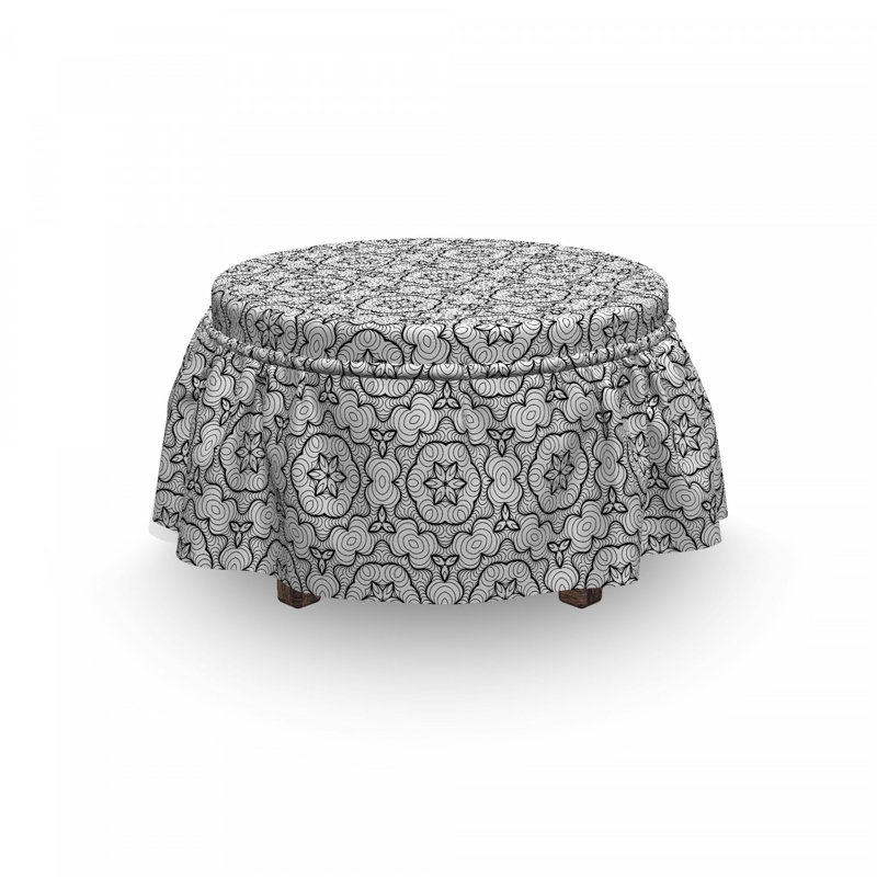 Housse pour repose-pieds à motifs simples symétriques
