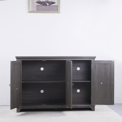 Buffet de comptoir 49,33 po x 15,55 po avec 3 portes miroir et 3 tablettes en miroir