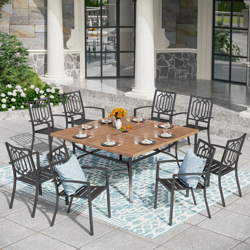 Ballarat 8 - Person Patio Dining Set with Square Table