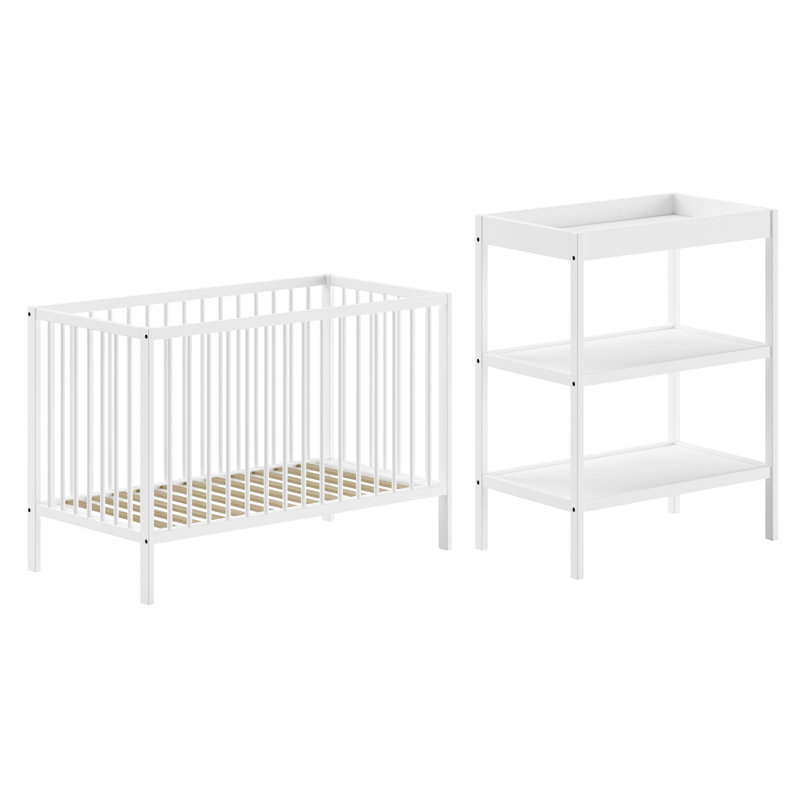Dino 2 -Piece Nursery Furniture Set, White