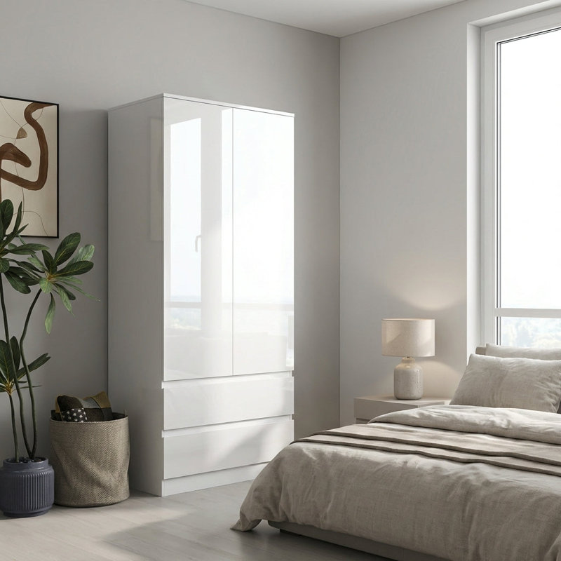 Soho 2 Door Wardrobe, White