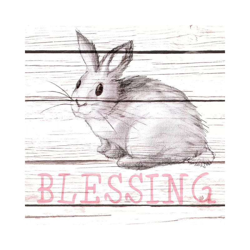Rabbit Blessing by Andi Metz - Wrapped Canvas Painting, 45.72 cm H x 45.72 cm W x 3.175 cm D