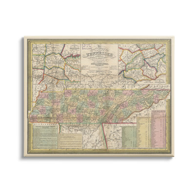 " Historic Tennessee Tourist Map Vintage US State Cartography " by Daphne Polselli