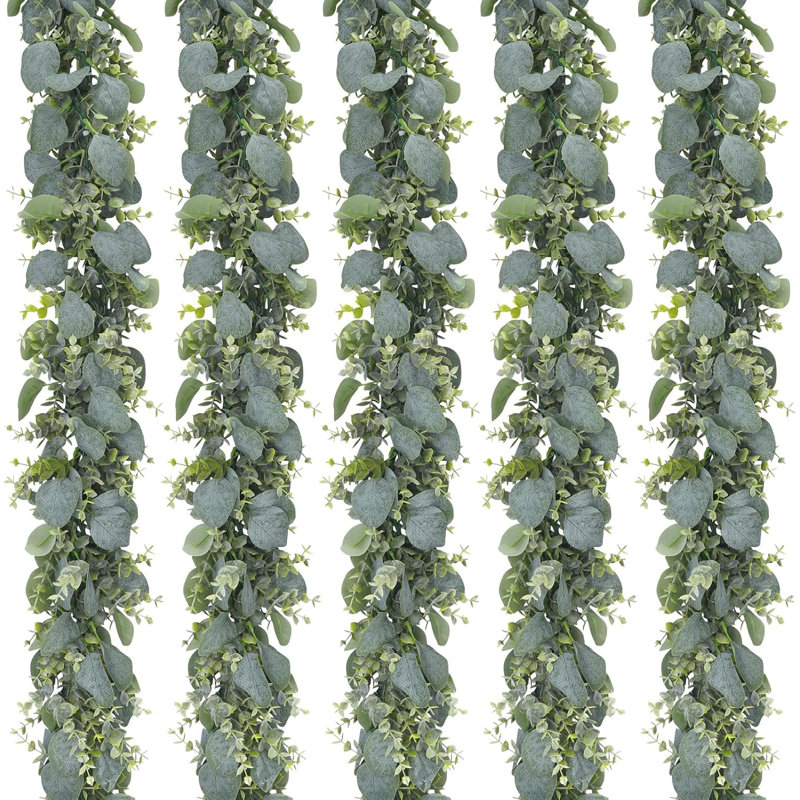 5 guirlandes d'eucalyptus artificiel de 5,5 pi