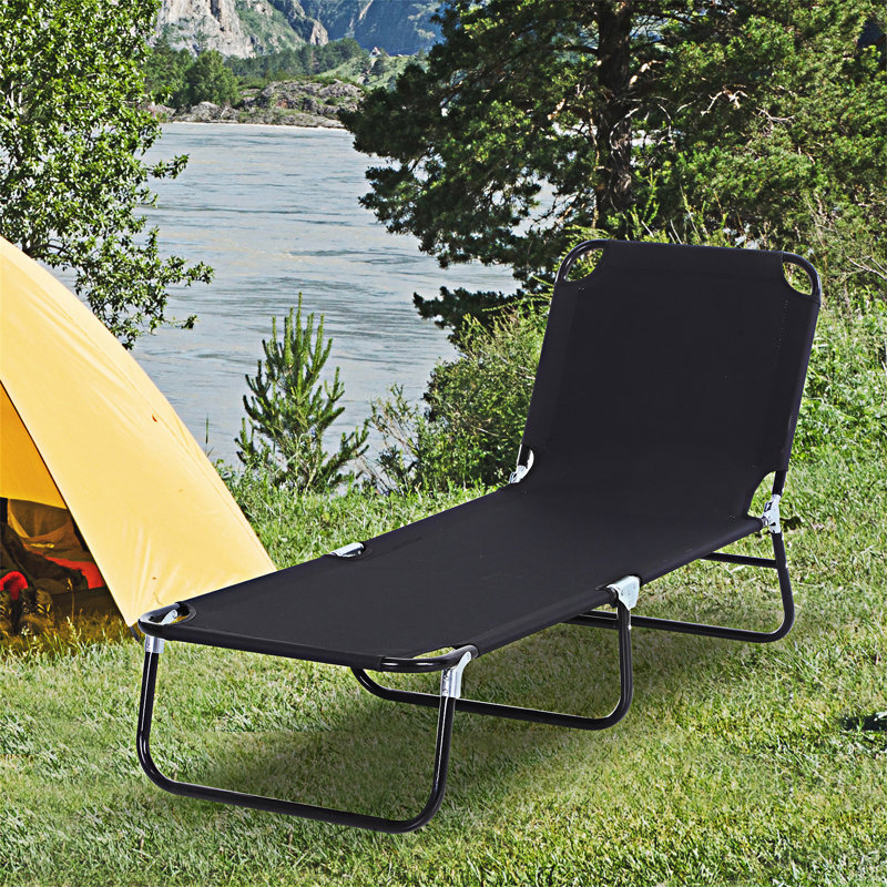 Chaise longue d'extérieur pliante avec dossier inclinable