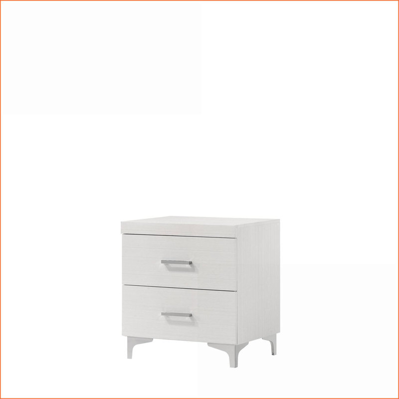 Table de chevet en bois blanc Casilda