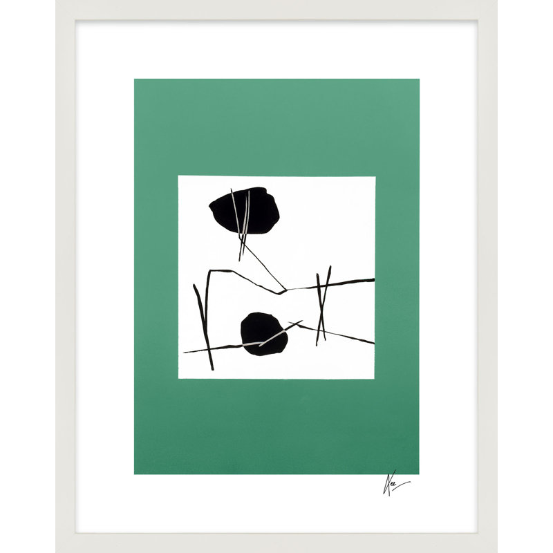 Modern Botanical 3 Painting by Lee Lessem, White, 25" H x 20" W x 1.25" D
