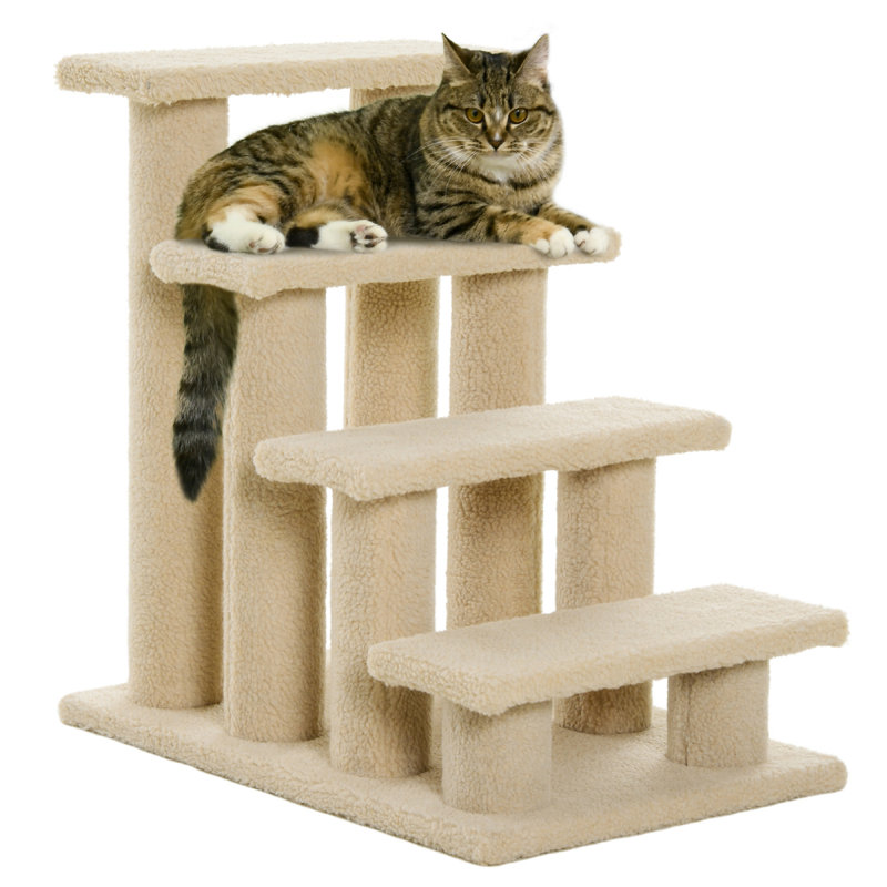 Escalier pour chat 25 po 4 niveaux, Brun