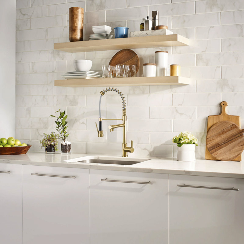 ABTIABGY Kitchen Faucet, Brushed Gold