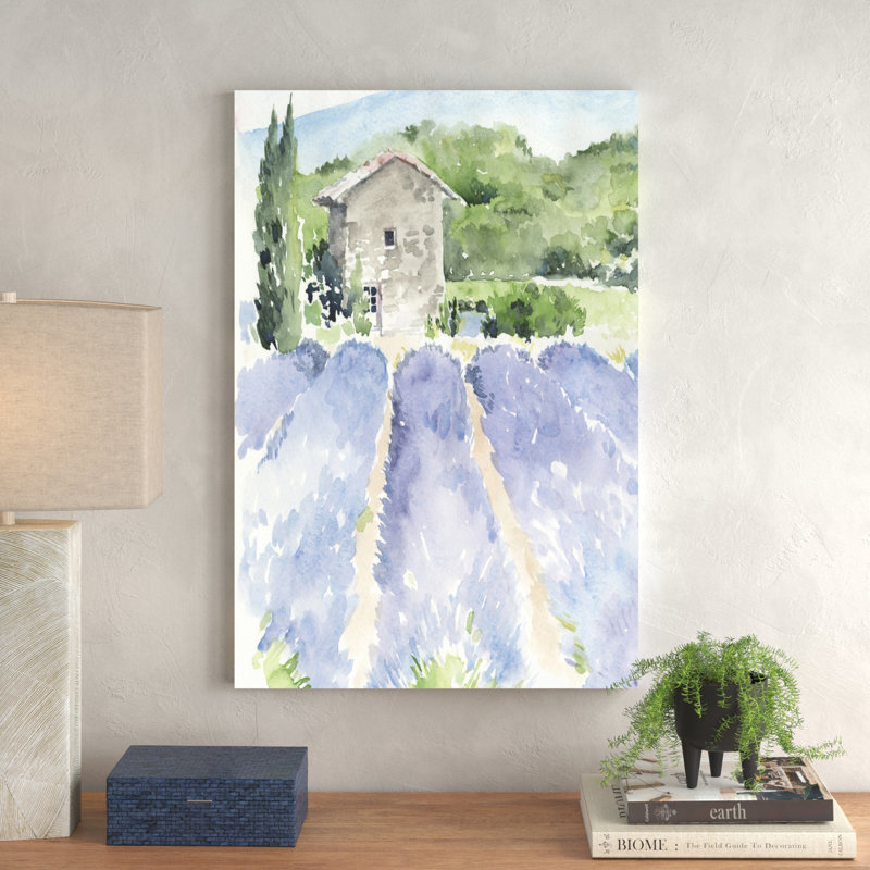 Lavender Fields I by Jennifer Paxton Parker - Painting Print, 91cm H x 61cm W, Wrapped Canvas