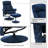 Recliner with Ottoman, Reclining Chair with Massage, Chenille Fabric Swivel Recliner Chairs-1450713732