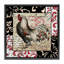 Poule avec art mural rétro encadré flottant par Sasha-358321332-362014601