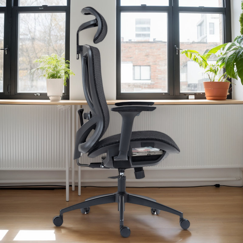51" Ergonomic Office Chair, High-Back Breathable Mesh Task Chair, Computer Gaming Executive Chair With Adjustable Seat Height And Backrest