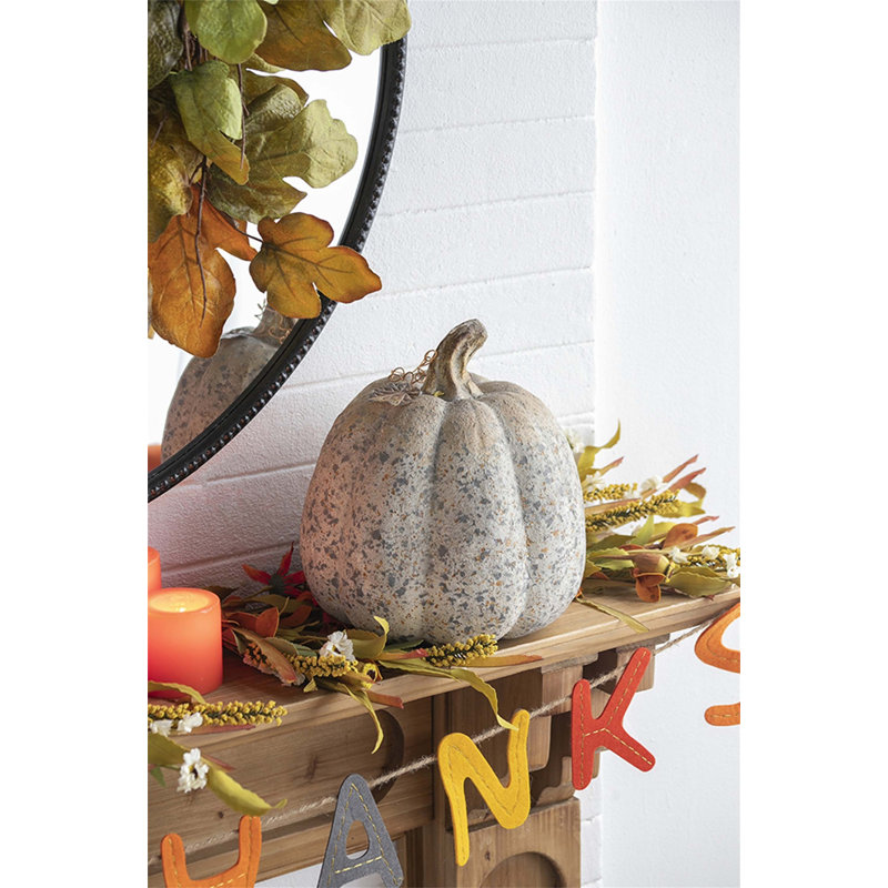 Figurine de citrouille rustique, H 11,4 po x l 10,2 po x P 10,2 po